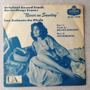 Single Original Sound Track Never on Sunday