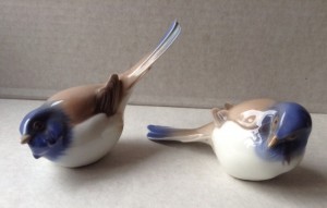 Porcelnsfigurer B&G Mejser 1633 og 1635 Dahl Jensen