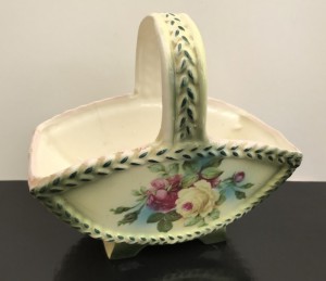 Fajance blomsterkurv