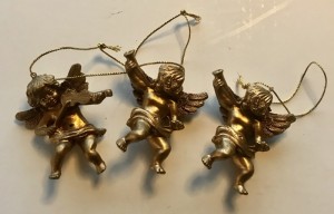 Plastik guld musik engle