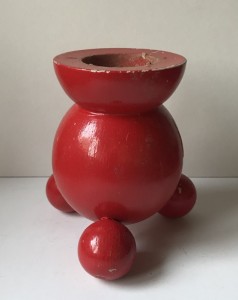 Tr julestage med kugleben H: 12,5 cm