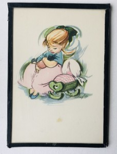 Christel billede i original ramme 10,5x15 cm