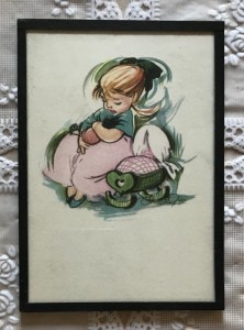 Christel billede i original ramme 10,5x15 cm