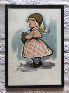 Christel billede i original ramme 10,5x15 cm