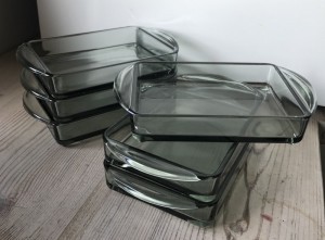 Firkantede glasskle til cabaretfade