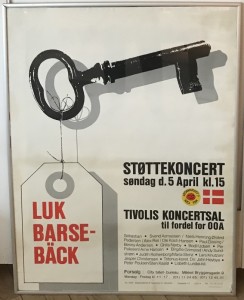 Plakat i ramme Luk Barsebk Stttekoncert