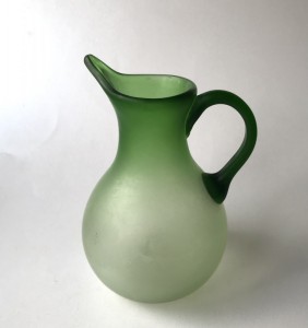 Grn glaskande mundblst