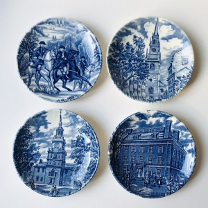 Sm asietter Liberty Blue Historic Colonial Scenes