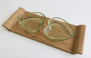 Cabaretfad med hjerteformede glasskle