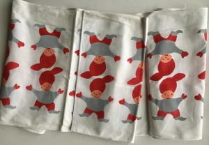 Julebordlber med stoftryk 32x142 cm