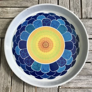 Rund retro metal bakke