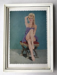 Postkort i ramme Brigitte Bardot