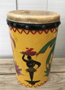 ldre bongo tromme med afro tema