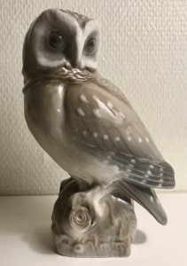 Porcelnsfigur ugle fra Lyngby Porceln