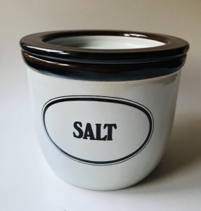 Knabstrup lgkrukke brun decor til salt