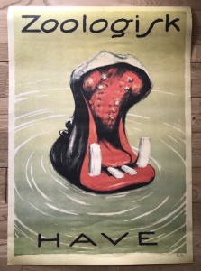 Zoo plakat Flodhest