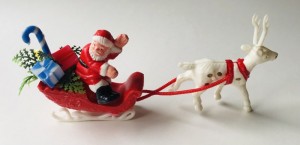 Julelmand med kane og rensdyr Daells Varehus