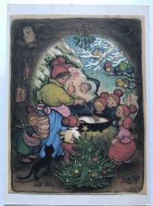 Iben Clante juletegning 16x21 cm