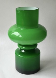 Grn glasvase Design Gunnar Ander