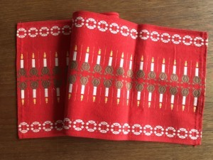 Svensk jule lysedug 22x42 cm