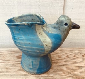 Keramikfugl vase