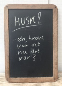 Gammel skifer skoletavle til griffel eller kridt