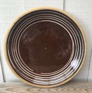 Vintage lerfad med indvendig glasering